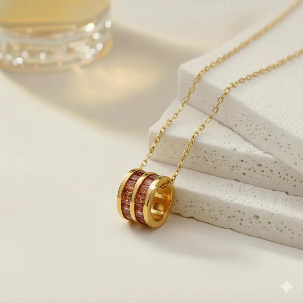 Crystal Barrel Necklace